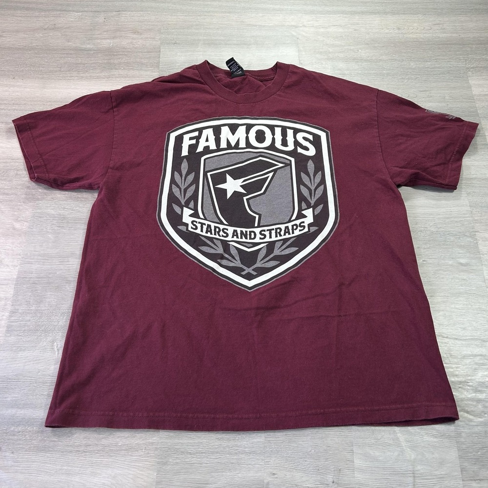 VINTAGE VTG Famous Stars & Straps‎ Shirt Mens XL Red Skate Street Tee Y2K